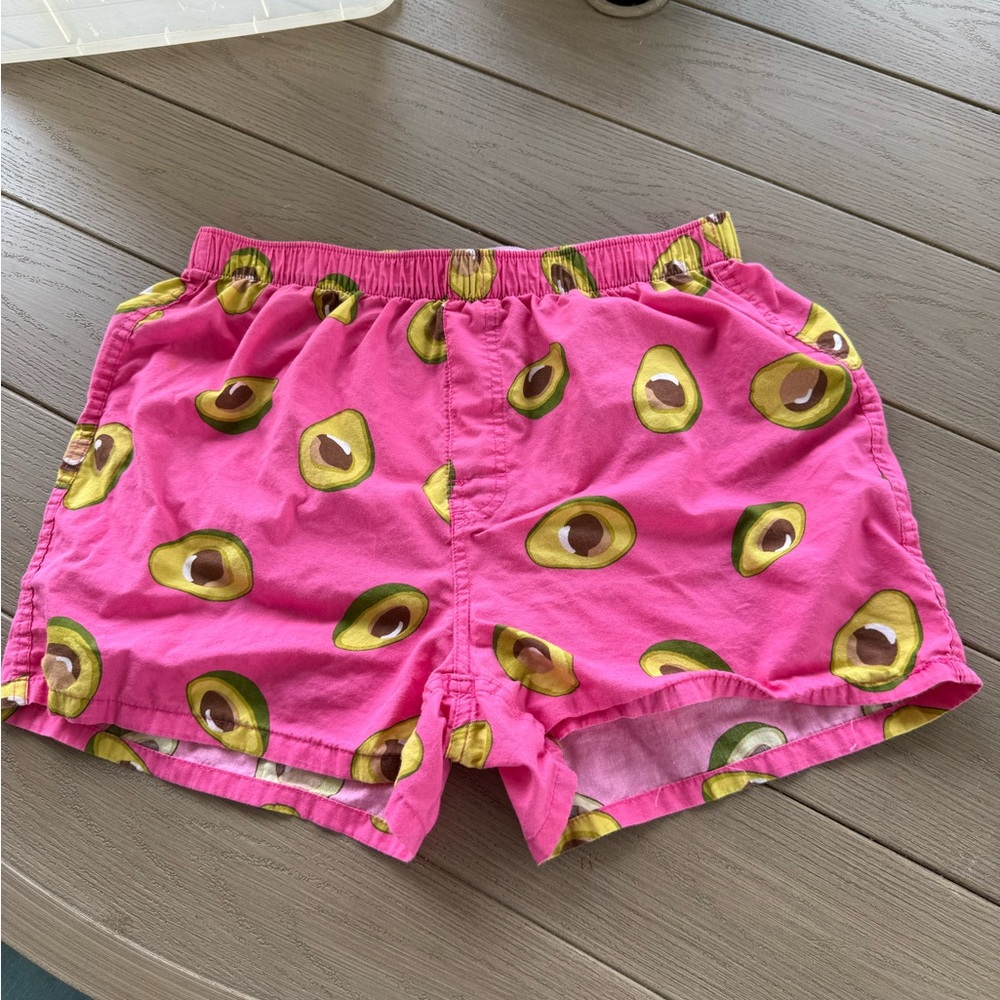 Old Navy Pink and Green Avocado Print Shorts